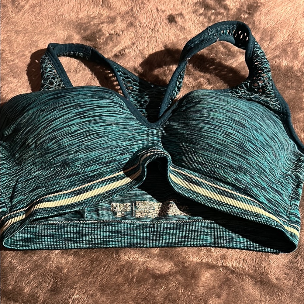 PINK Victoria's Secret Teal Sports Bra